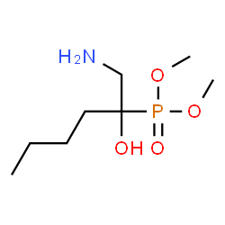 ChemSpider 2D Image | Dimethyl (1-amino-2-hydroxy-2-hexanyl)phosphonate | C8H20NO4P