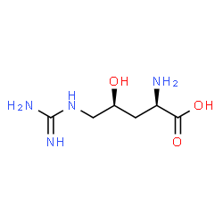 ChemSpider 2D Image | (2R,4S)-2-Amino-5-carbamimidamido-4-hydroxypentanoic acid (non-preferred name) | C6H14N4O3