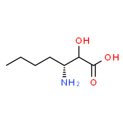 ChemSpider 2D Image | (3R)-3-Amino-2-hydroxyheptanoic acid | C7H15NO3