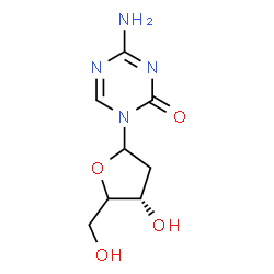 ChemSpider 2D Image | 4-Amino-1-[(4xi)-2-deoxy-D-glycero-pentofuranosyl]-1,3,5-triazin-2(1H)-one | C8H12N4O4