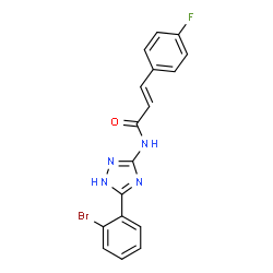 ChemSpider 2D Image | (2E)-N-[5-(2-Bromophenyl)-1H-1,2,4-triazol-3-yl]-3-(4-fluorophenyl)acrylamide | C17H12BrFN4O