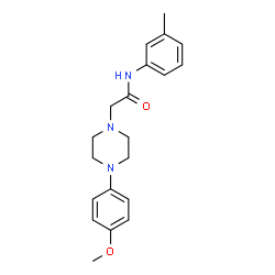 ChemSpider 2D Image | 2-[4-(4-Methoxyphenyl)-1-piperazinyl]-N-(3-methylphenyl)acetamide | C20H25N3O2