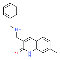 ChemSpider 2D Image | 3-((Benzylamino)methyl)-7-methylquinolin-2-ol | C18H18N2O