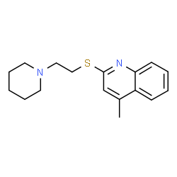 ChemSpider 2D Image | 4-Methyl-2-(2-piperidin-1-yl-ethylsulfanyl)-quinoline | C17H22N2S