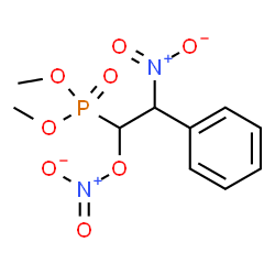 ChemSpider 2D Image | Dimethyl [2-nitro-1-(nitrooxy)-2-phenylethyl]phosphonate | C10H13N2O8P