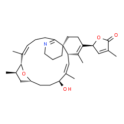 ChemSpider 2D Image | (5S)-5-[(1R,2Z,11R,16S,17E,19S,22R,24R)-19-Hydroxy-2,15,18,24-tetramethyl-25-oxa-7-azatetracyclo[20.2.1.0~6,11~.0~11,16~]pentacosa-2,6,14,17-tetraen-14-yl]-3-methyl-2(5H)-furanone | C32H45NO4