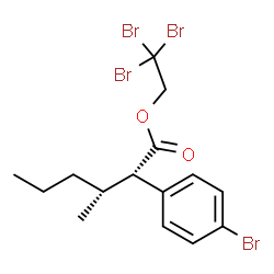 ChemSpider 2D Image | 2,2,2-Tribromoethyl (2S,3R)-2-(4-bromophenyl)-3-methylhexanoate | C15H18Br4O2