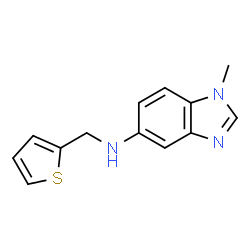 ChemSpider 2D Image | 1-Methyl-N-(2-thienylmethyl)-1H-benzimidazol-5-amine | C13H13N3S