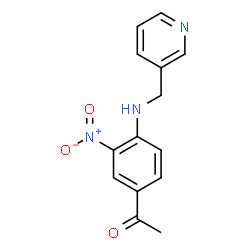 ChemSpider 2D Image | 1-{3-Nitro-4-[(3-pyridinylmethyl)amino]phenyl}ethanone | C14H13N3O3