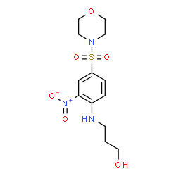 ChemSpider 2D Image | 3-{[4-(4-Morpholinylsulfonyl)-2-nitrophenyl]amino}-1-propanol | C13H19N3O6S