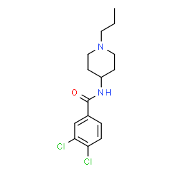 ChemSpider 2D Image | 3,4-Dichloro-N-(1-propyl-4-piperidinyl)benzamide | C15H20Cl2N2O