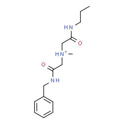ChemSpider 2D Image | 2-(Benzylamino)-N-methyl-2-oxo-N-[2-oxo-2-(propylamino)ethyl]ethanaminium | C15H24N3O2