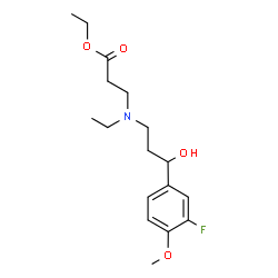 ChemSpider 2D Image | Ethyl N-ethyl-N-[3-(3-fluoro-4-methoxyphenyl)-3-hydroxypropyl]-beta-alaninate | C17H26FNO4