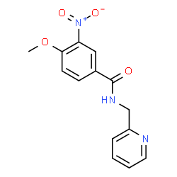 ChemSpider 2D Image | 4-Methoxy-3-nitro-N-(2-pyridinylmethyl)benzamide | C14H13N3O4