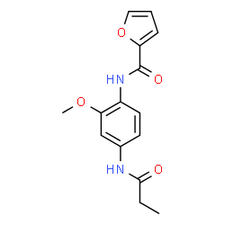 ChemSpider 2D Image | N-[2-Methoxy-4-(propionylamino)phenyl]-2-furamide | C15H16N2O4