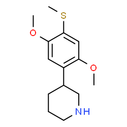 ChemSpider 2D Image | 3-[2,5-Dimethoxy-4-(methylsulfanyl)phenyl]piperidine | C14H21NO2S