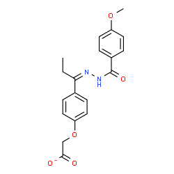 ChemSpider 2D Image | {4-[(1Z)-N-(4-Methoxybenzoyl)propanehydrazonoyl]phenoxy}acetate | C19H19N2O5
