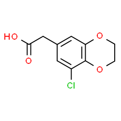 ChemSpider 2D Image | (8-Chloro-2,3-dihydro-1,4-benzodioxin-6-yl)acetic acid | C10H9ClO4
