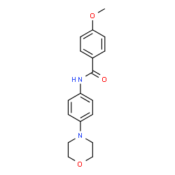 ChemSpider 2D Image | 4-Methoxy-N-[4-(4-morpholinyl)phenyl]benzamide | C18H20N2O3