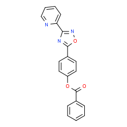 ChemSpider 2D Image | 4-[3-(2-Pyridinyl)-1,2,4-oxadiazol-5-yl]phenyl benzoate | C20H13N3O3
