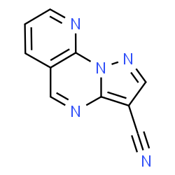 ChemSpider 2D Image | Pyrazolo[1,5-a]pyrido[3,2-e]pyrimidine-3-carbonitrile | C10H5N5