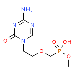 ChemSpider 2D Image | Methyl hydrogen {[2-(4-amino-2-oxo-1,3,5-triazin-1(2H)-yl)ethoxy]methyl}phosphonate | C7H13N4O5P