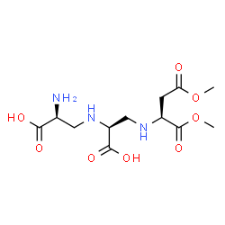 ChemSpider 2D Image | (2S)-2-Amino-3-{[(1S)-1-carboxy-2-{[(2S)-1,4-dimethoxy-1,4-dioxo-2-butanyl]amino}ethyl]amino}propanoic acid (non-preferred name) | C12H21N3O8