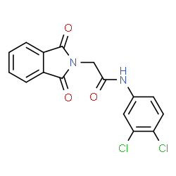 ChemSpider 2D Image | N-(3,4-Dichlorophenyl)-2-(1,3-dioxo-1,3-dihydro-2H-isoindol-2-yl)acetamide | C16H10Cl2N2O3