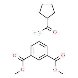 ChemSpider 2D Image | Dimethyl 5-[(cyclopentylcarbonyl)amino]isophthalate | C16H19NO5