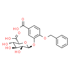 ChemSpider 2D Image | 2-(Benzyloxy)-5-carboxyphenyl beta-D-glucopyranosiduronic acid | C20H20O10