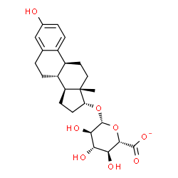 ChemSpider 2D Image | (17alpha)-3-Hydroxyestra-1(10),2,4-trien-17-yl beta-D-glucopyranosiduronate | C24H31O8