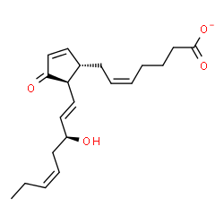 ChemSpider 2D Image | (5Z,13E,15S,17Z)-15-Hydroxy-11-oxoprosta-5,9,13,17-tetraen-1-oatato | C20H27O4