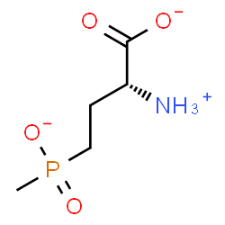 ChemSpider 2D Image | (2R)-2-Ammonio-4-(methylphosphinato)butanoate | C5H11NO4P