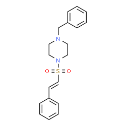 ChemSpider 2D Image | 1-Benzyl-4-{[(E)-2-phenylvinyl]sulfonyl}piperazine | C19H22N2O2S