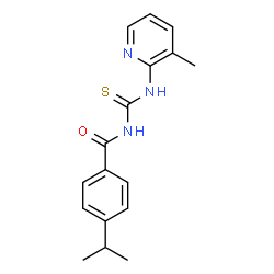 ChemSpider 2D Image | 4-Isopropyl-N-[(3-methyl-2-pyridinyl)carbamothioyl]benzamide | C17H19N3OS