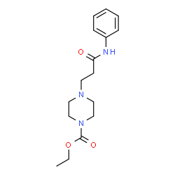 ChemSpider 2D Image | Ethyl 4-(3-anilino-3-oxopropyl)-1-piperazinecarboxylate | C16H23N3O3