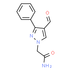 ChemSpider 2D Image | 2-(4-Formyl-3-phenylpyrazol-1-yl)acetamide | C12H11N3O2