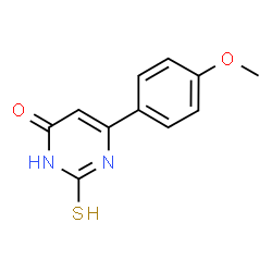 ChemSpider 2D Image | 6-(4-Methoxyphenyl)-2-thioxo-2,3-dihydro-4(1H)-pyrimidinone | C11H10N2O2S
