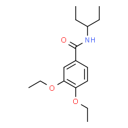 ChemSpider 2D Image | 3,4-Diethoxy-N-(3-pentanyl)benzamide | C16H25NO3