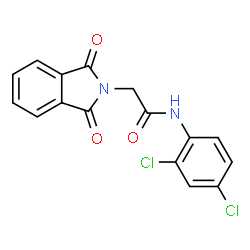 ChemSpider 2D Image | N-(2,4-Dichlorophenyl)-2-(1,3-dioxo-1,3-dihydro-2H-isoindol-2-yl)acetamide | C16H10Cl2N2O3