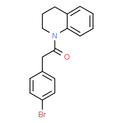 ChemSpider 2D Image | 2-(4-Bromophenyl)-1-(3,4-dihydro-1(2H)-quinolinyl)ethanone | C17H16BrNO