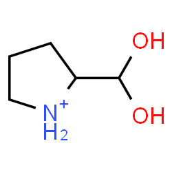 ChemSpider 2D Image | 2-(Dihydroxymethyl)pyrrolidinium | C5H12NO2