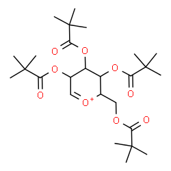ChemSpider 2D Image | 3,4,5-Tris[(2,2-dimethylpropanoyl)oxy]-2-{[(2,2-dimethylpropanoyl)oxy]methyl}-2,3,4,5-tetrahydropyranium (non-preferred name) | C26H43O9