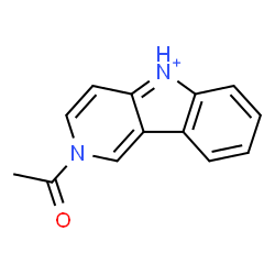 ChemSpider 2D Image | 2-Acetyl-5H-pyrido[4,3-b]indol-2-ium | C13H11N2O