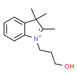 ChemSpider 2D Image | 1-(3-Hydroxypropyl)-2,3,3-trimethyl-3H-indolium | C14H20NO