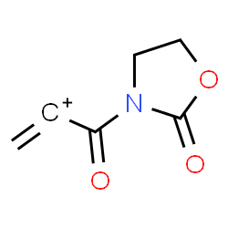 ChemSpider 2D Image | 3-Oxo-3-(2-oxo-1,3-oxazolidin-3-yl)-1-propen-2-ylium | C6H6NO3