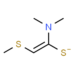ChemSpider 2D Image | (E)-1-(Dimethylamino)-2-(methylsulfanyl)ethenethiolate | C5H10NS2
