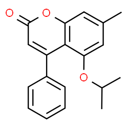 ChemSpider 2D Image | 5-Isopropoxy-7-methyl-4-phenyl-2H-chromen-2-one | C19H18O3