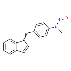ChemSpider 2D Image | 4-(1H-Inden-1-ylidenemethyl)-N-methyl-N-nitrosoaniline | C17H14N2O