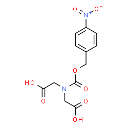 ChemSpider 2D Image | 2,2'-({[(4-Nitrobenzyl)oxy]carbonyl}imino)diacetic acid | C12H12N2O8
